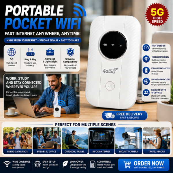 WiFi de poche portable 🌐📱 : Internet partout, une connexion rapide et pratique !
